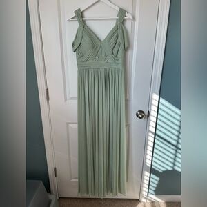 Azazie Chiffon Dusty Sage Bridesmaid Dress